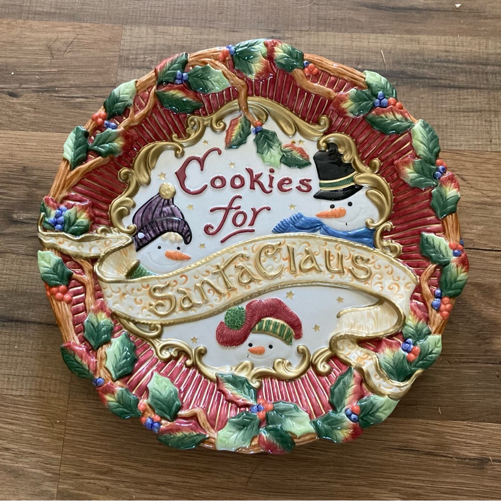 Fitz and Floyd Cookies for Santa Claus Plate